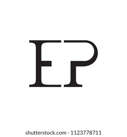 EP letter logo vector design
