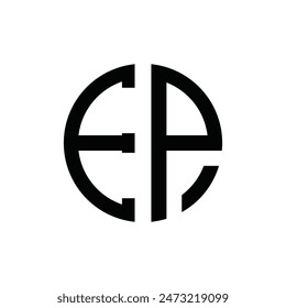 EP letter logo vector symbol design