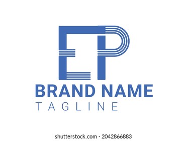 EP letter new logo and icon design template