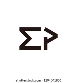 ep letter vector logo