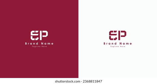EP Letters vector logo design