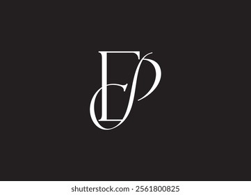 EP logo Design Template Vector Graphic Branding Element.
