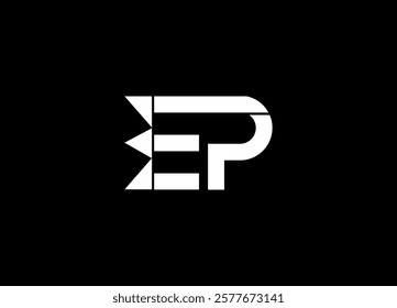 EP Logo Design Template Vector Graphic Branding Element.
