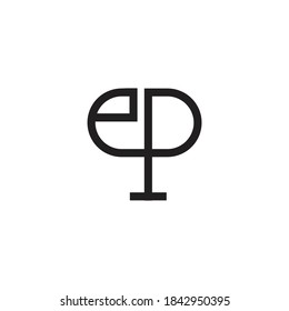 Icono de vector de plantillas de logotipo ep