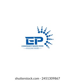 EP logo. E P design. White EP letter. EP, E P letter logo design. Initial letter EP linked circle uppercase monogram logo.