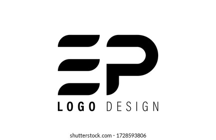 EP logo initial letter design template vector
