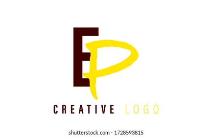 EP logo initial letter design template vector
