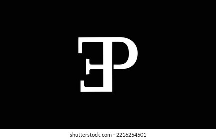 EP logo initial letter design template vector