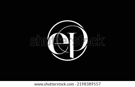 EP logo letter design on luxury background. PE logo monogram initials letter concept. EP icon logo design