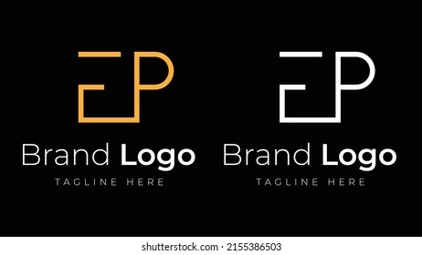 ep logo.ep typeface logo.ep initial letter.ep brand logo.alphabets vector