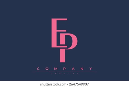 EP Modern Initials Logo Design. Branding logo with stylized initials showcasing bold design and modern aesthetic. Ideal for professional business branding or creative projects focusing on minimalistic