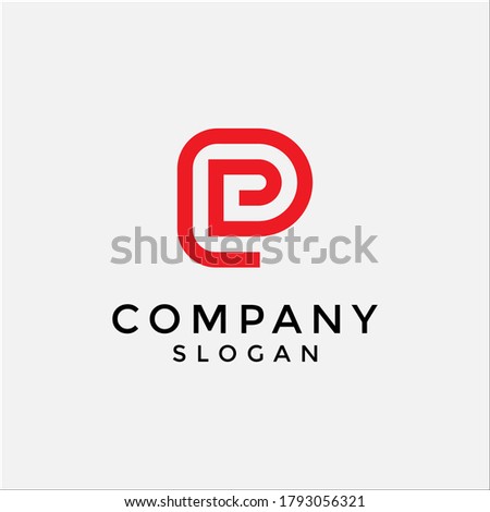 EP orPE lettermark logo. editable and easy to custom