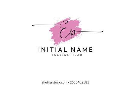 EP P E  initial signature logo template vector
