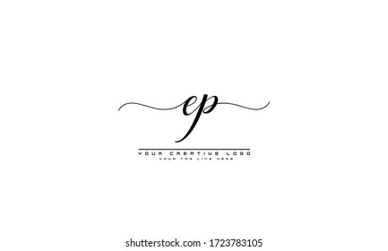 ep pe abstrakte Vektorgrafik-Monogramm-Vorlage