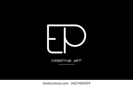EP, PE, E, P abstract letters logo monogram