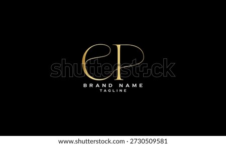 EP PE E AND P Abstract initial monogram letter alphabet logo design