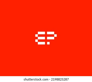 EP, PE initial letter logo design template vector