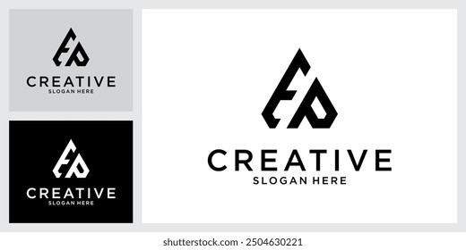EP or PE initial letter logo design vector template.