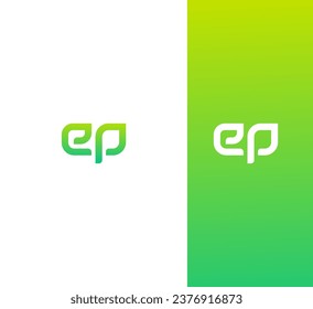 EP, PE letter logo design template elements. Modern abstract digital alphabet letter logo.