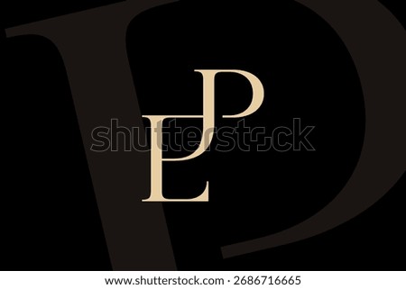 EP or PE letter logo icon design. Classic style luxury initials monogram.