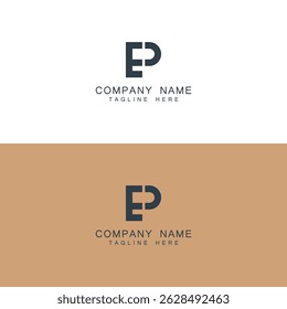 Logotipo da carta PE do PE. Único atraente criativo moderno inicial EP PE EP inicial baseado letra ícone logotipo