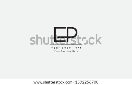 EP PE letter logo. Unique attractive creative modern initial EP PE EP initial based letter icon logo