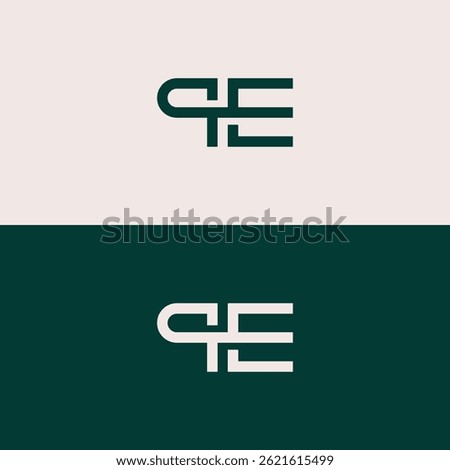 EP PE letter logo. Unique attractive creative modern initial EP PE EP initial based letter icon logo