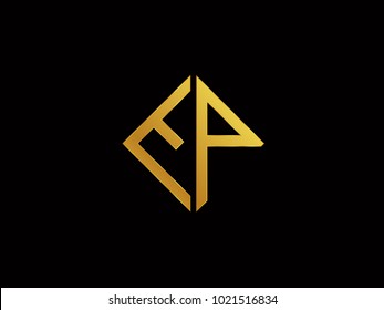 EP square shape Gold color logo