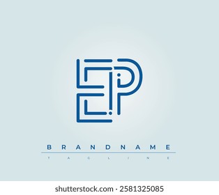 EP Technology Letter Logo Template. This tech letter logo is a graphic mark that uses letters to represent a technology company.