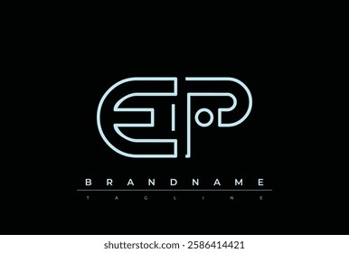 EP Technology Letter Logo Template. This tech letter logo is a graphic mark that uses letters to represent a technology company.