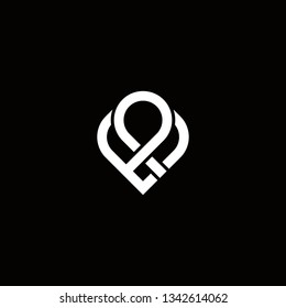ep typhography line art vector logo