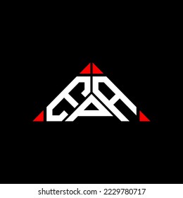 Logo de la carta EPA diseño creativo con gráfico vectorial, logotipo sencillo y moderno en forma de triángulo redondo.
