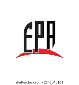 Projeto de logotipo carta EPA com fundo branco no ilustrador, fonte do alfabeto moderno do logotipo do vetor