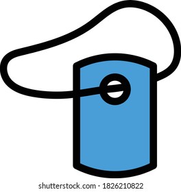 epaulet vector flat color icon 