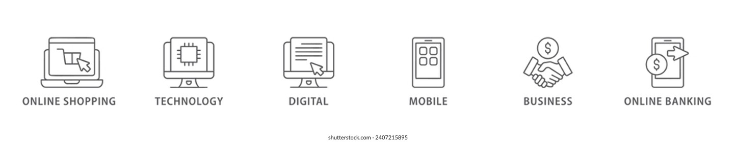 E-Payment banner web icon vector illustration concept of internet banking with icon of online shopping, technology, digital, mobile, business and online banking