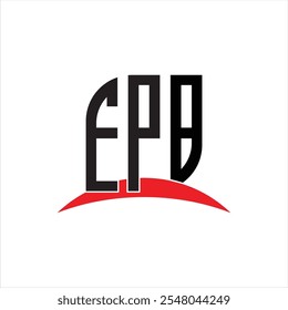 Projeto do logotipo da carta EPB com fundo branco no ilustrador, fonte do alfabeto moderno do logotipo do vetor