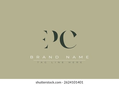 EPC abstract letter logo design. This logo is designed by three abstract letters.