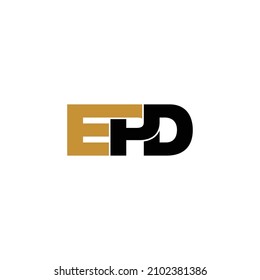 EPD letter monogram logo design vector