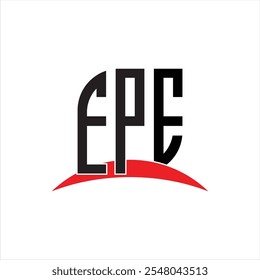 EPE letter logo design with white background in illustrator, vector logo modern alphabet font