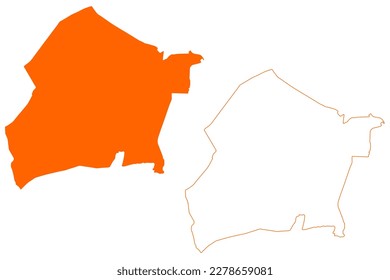 Epe municipality (Kingdom of the Netherlands, Holland, Gelderland or Guelders province) map vector illustration, scribble sketch Epe map