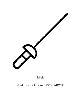 epee icon. Line Art Style Design Isolated On White Background