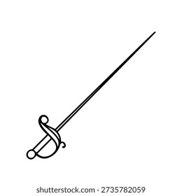 epee line icon vector on a white background
Vector line icon