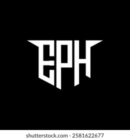 EPH letter logo design with white background in illustrator, vector logo modern alphabet font overlap style, calligraphy designs for logo, Poster, Invitation, etc.