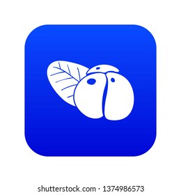 Ephedra icon blue vector isolated on white background
