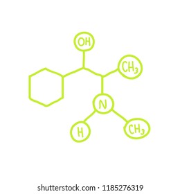 ephedrine formula doodle icon