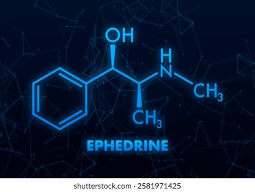 Ephedrine Molecular Structure with Plexus Background