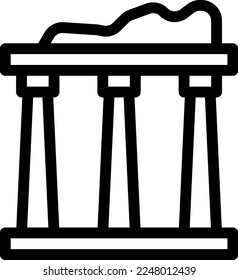 Ephesus, Vektorgrafik auf transparentem Hintergrund. Symbole in Premium-Qualität. Dünne Symbole für Konzept und Grafikdesign.