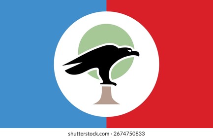 Ephraim city flag vector illustration isolated, Sanpete County, Utah state, USA. Emblem banner Ephraim city flag symbol. Ephraim sticker. 