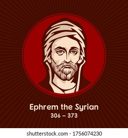 Ephrem the Syrian (306-373), also known as Saint Ephraem, was a Syriac Christian deacon and a prolific Syriac-language hymnographer and theologian of the fourth century. svg