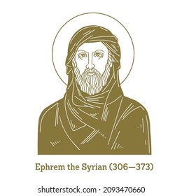 Ephrem the Syrian (306-373) was a prominent Christian theologian and writer, who is revered as one of the most notable hymnographers of Eastern Christianity. svg
